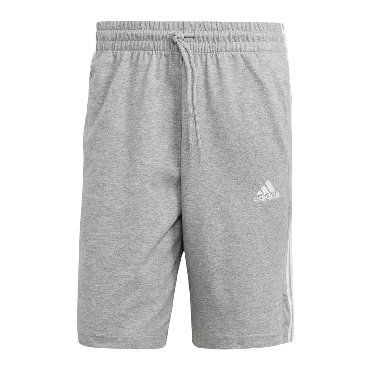 Medium Grey - Front - Adidas Mens Essentials 3 Stripes Shorts