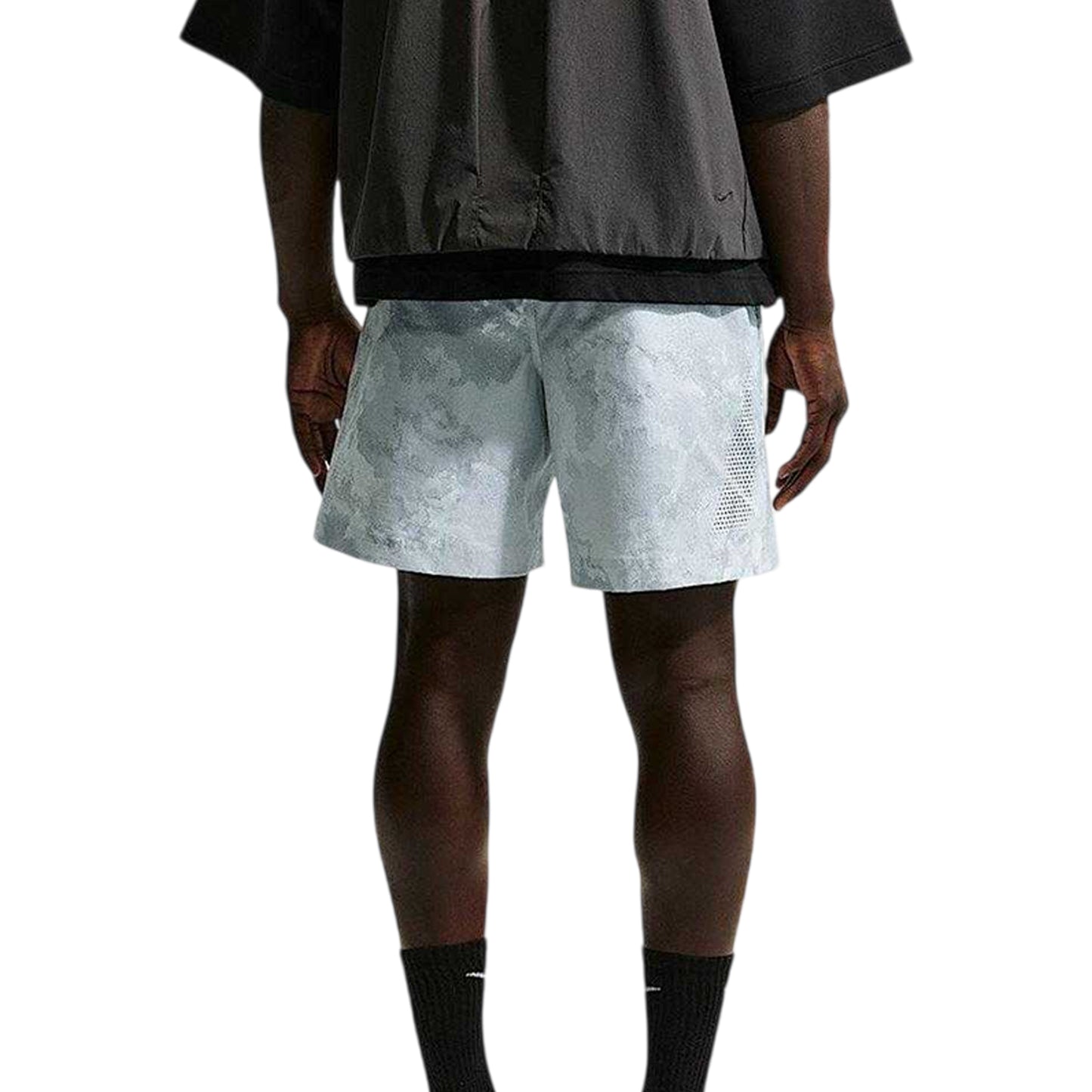 Pure Platinum - Back - Nike Mens Camouflage Track Shorts