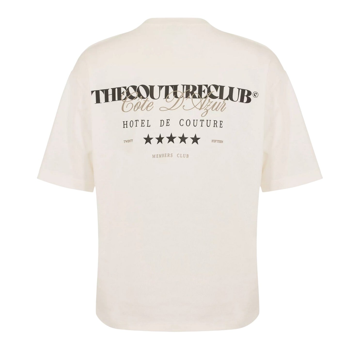 Off White - Back - Couture Club Mens Oversized T-Shirt