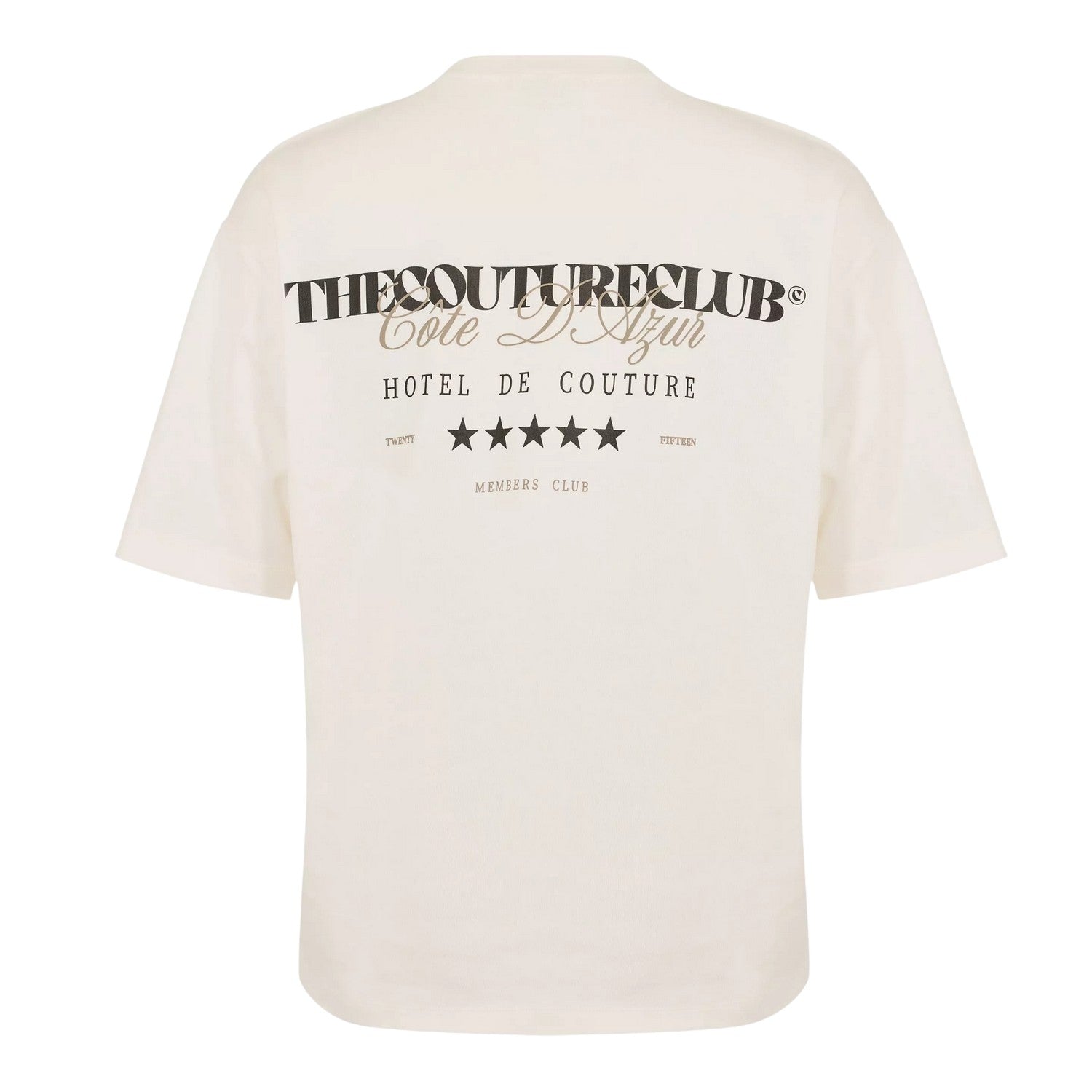 Off White - Back - Couture Club Mens Oversized T-Shirt