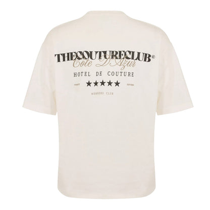 Off White - Back - Couture Club Mens Oversized T-Shirt