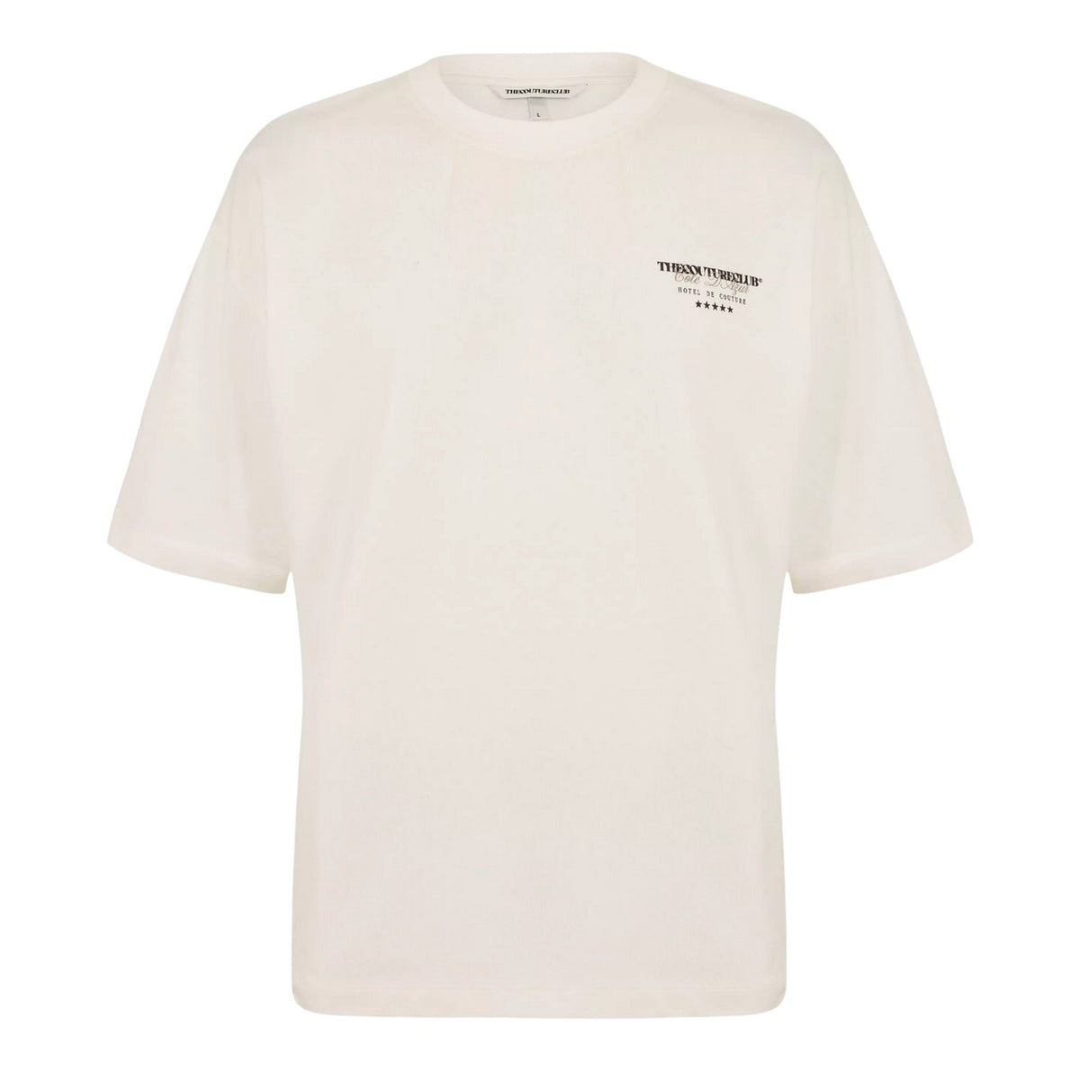 Off White - Front - Couture Club Mens Oversized T-Shirt