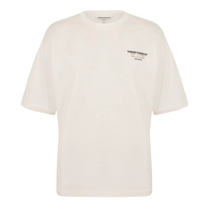 Off White - Front - Couture Club Mens Oversized T-Shirt