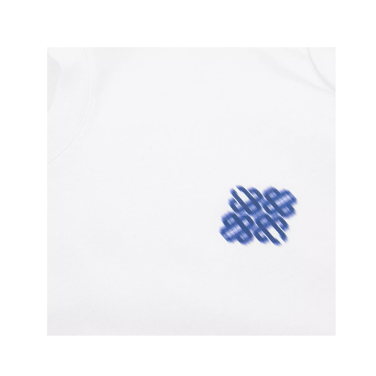 White-Navy - Side - Couture Club Mens Blurred Oversized T-Shirt