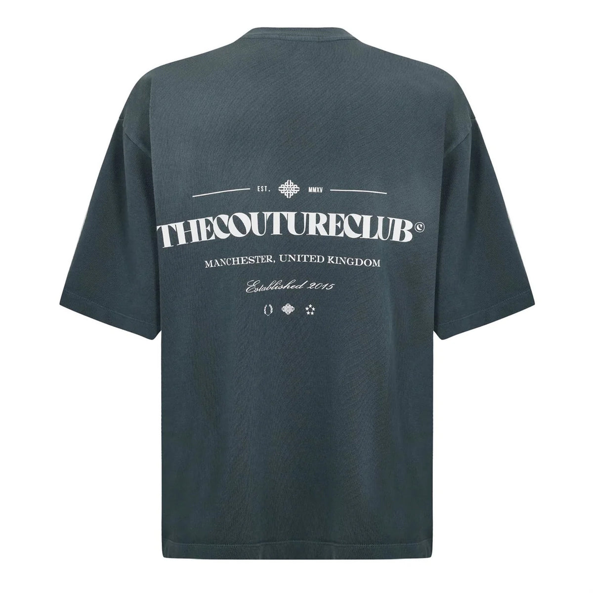 Black - Back - Couture Club Mens Washed Oversized T-Shirt