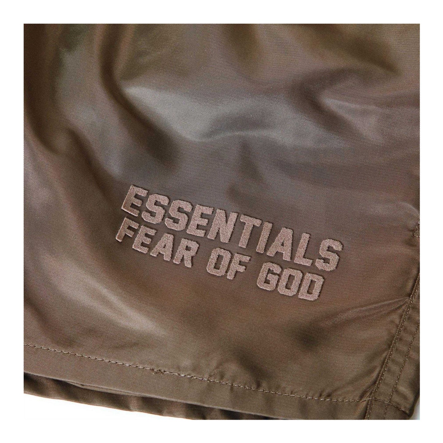 Off Black - Side - Fear Of God Essentials Unisex Adult Embroidered Logo Tapered Shorts