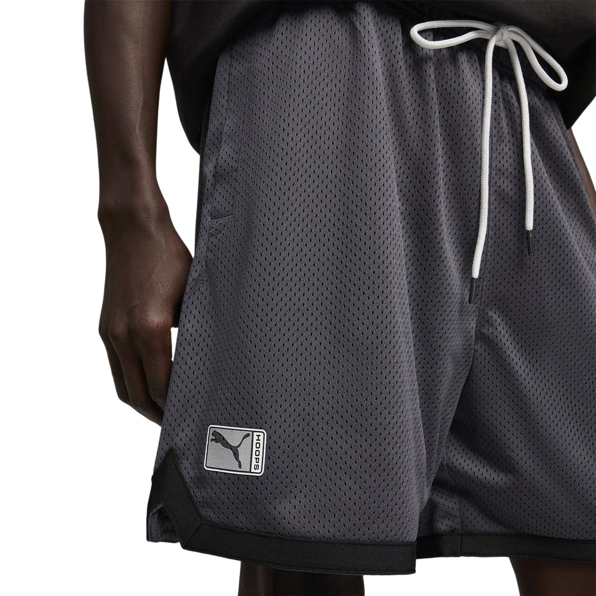 Grey - Side - Puma Mens Structured Track Shorts
