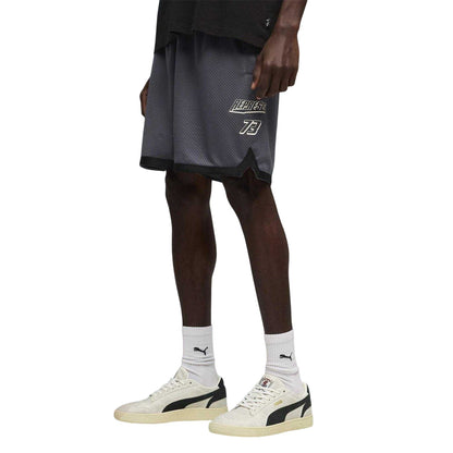 Grey - Pack Shot - Puma Mens Structured Track Shorts
