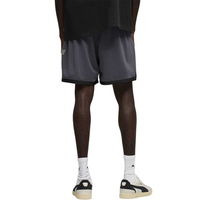 Grey - Close up - Puma Mens Structured Track Shorts