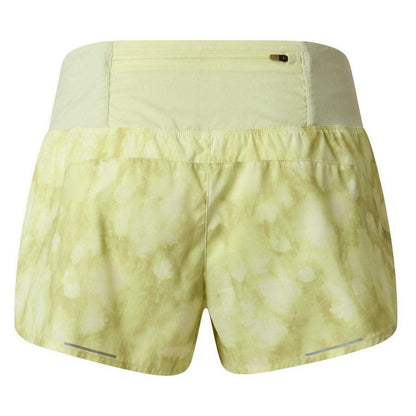 Lemon - Back - The North Face Womens-Ladies Sunriser Camouflage Running Shorts
