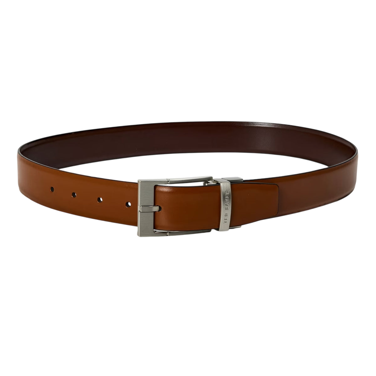 Tan - Front - Ted Baker Mens Leather Belt