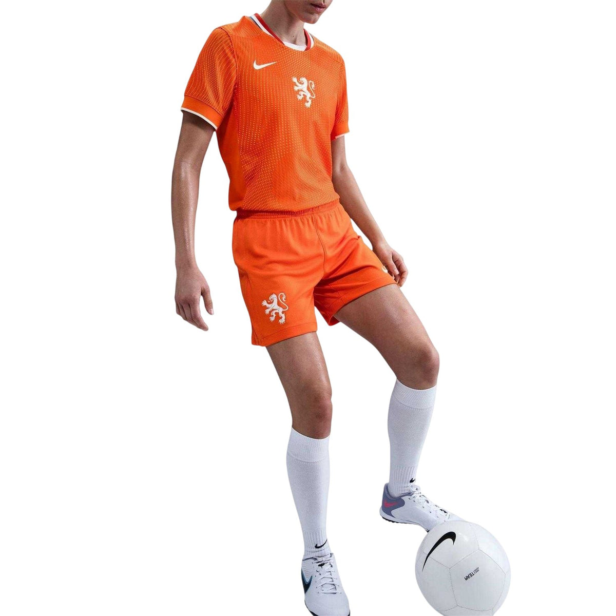 Orange-White - Lifestyle - Nike Womens-Ladies Netherlands FC Home Shorts