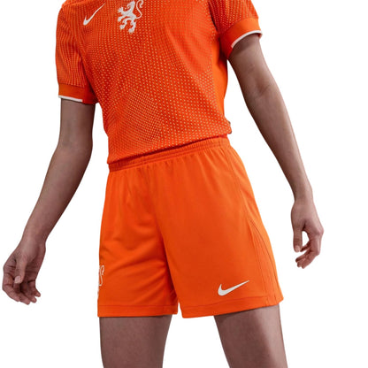 Orange-White - Front - Nike Womens-Ladies Netherlands FC Home Shorts