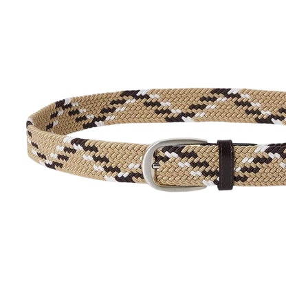 Natural-Mixed - Back - Osprey Mens Sam Woven Leather Belt