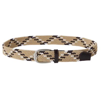 Natural-Mixed - Front - Osprey Mens Sam Woven Leather Belt