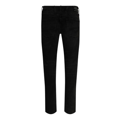Black - Back - Replay Mens Anbass Washed Slim Jeans