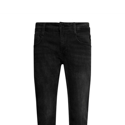 Black - Lifestyle - Replay Mens Anbass Washed Slim Jeans
