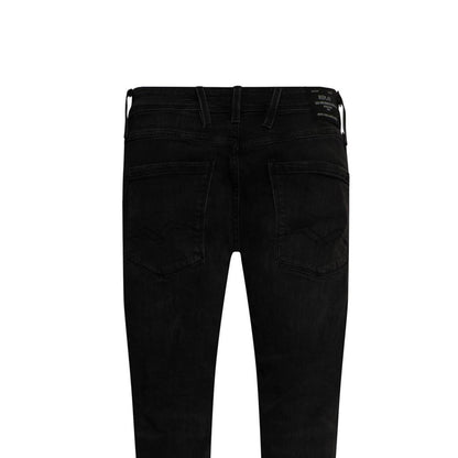 Black - Pack Shot - Replay Mens Anbass Washed Slim Jeans