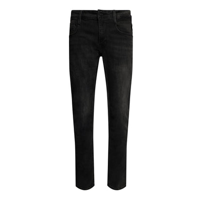 Black - Front - Replay Mens Anbass Washed Slim Jeans