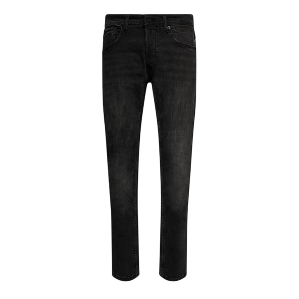 Black - Front - Replay Mens Grover Faded Straight Jeans