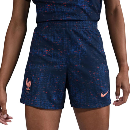 Blue - Front - Nike Womens-Ladies 2025 French Football Federation Home Shorts