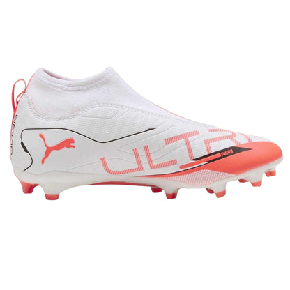 White-Blue - Front - Puma Childrens-Kids Ultra 5 Match+ Firm Ground Football Boots