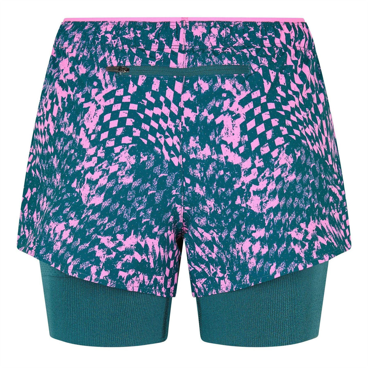Pink - Back - New Balance Womens-Ladies London Edition 2 in 1 Running Shorts