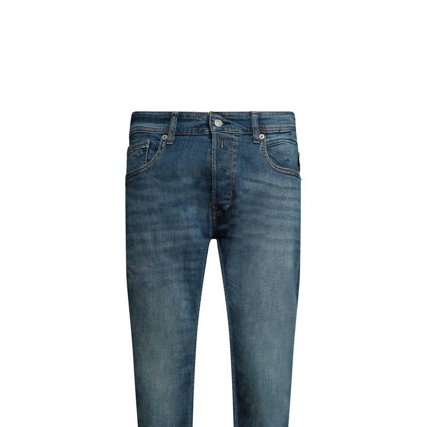 Medium Blue - Lifestyle - Replay Mens Grover Straight Leg Jeans