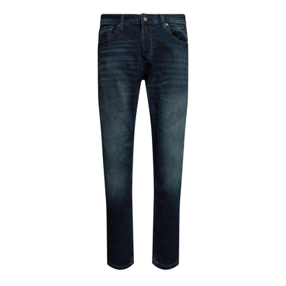 Dark Blue - Front - Replay Mens Grover Straight Leg Jeans