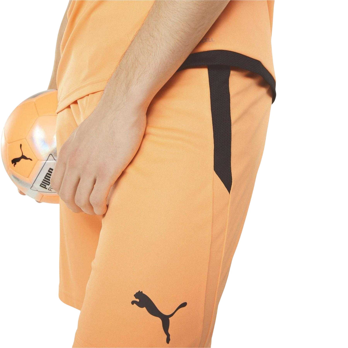 Neon Yellow-Black - Side - Puma Mens TeamLIGA Side Stripe Football Shorts
