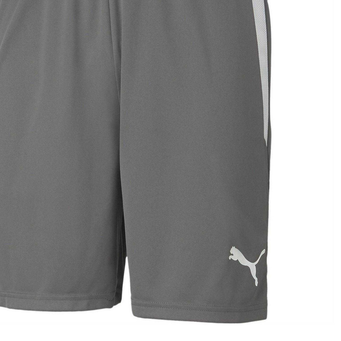 Smoke Blue-White - Side - Puma Mens TeamLIGA Side Stripe Football Shorts