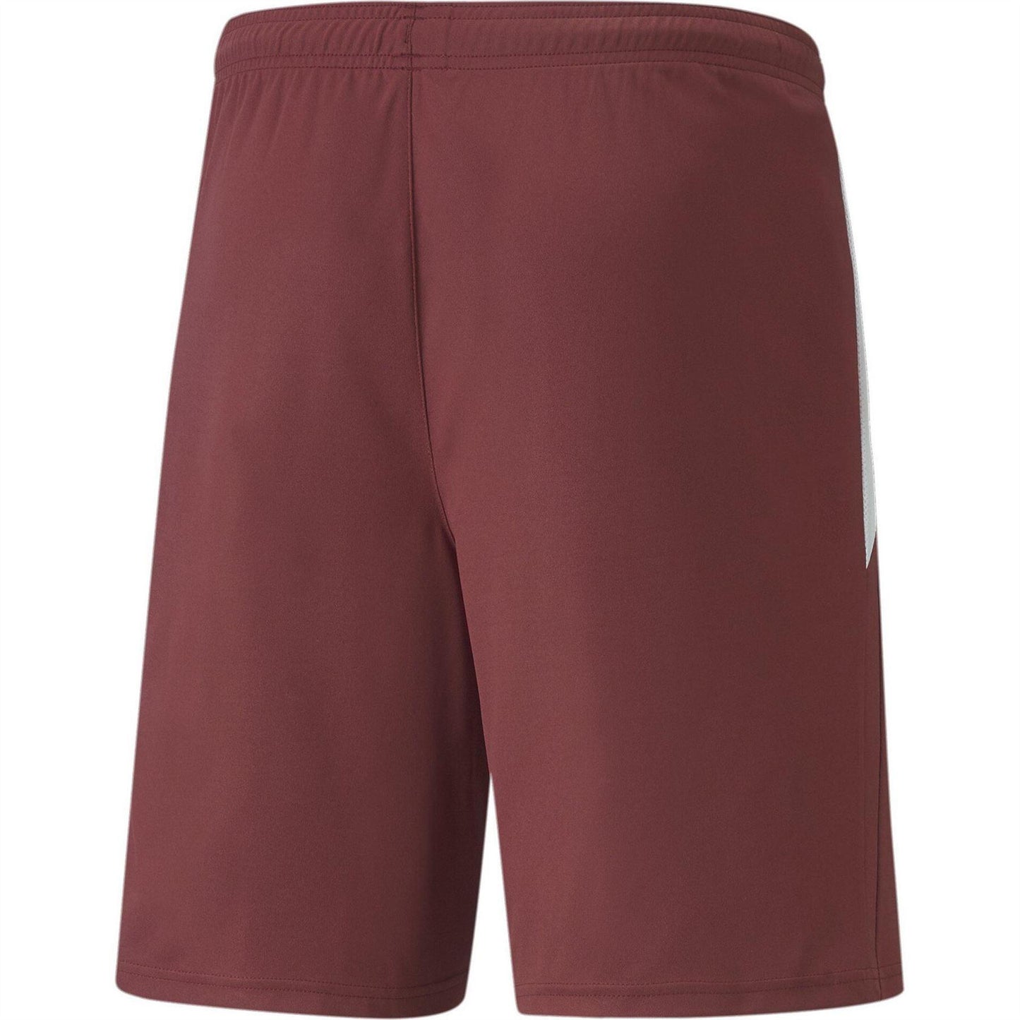 Cordovan Red-White - Back - Puma Mens TeamLIGA Side Stripe Football Shorts