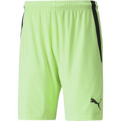 Lime-Black - Front - Puma Mens TeamLIGA Side Stripe Football Shorts
