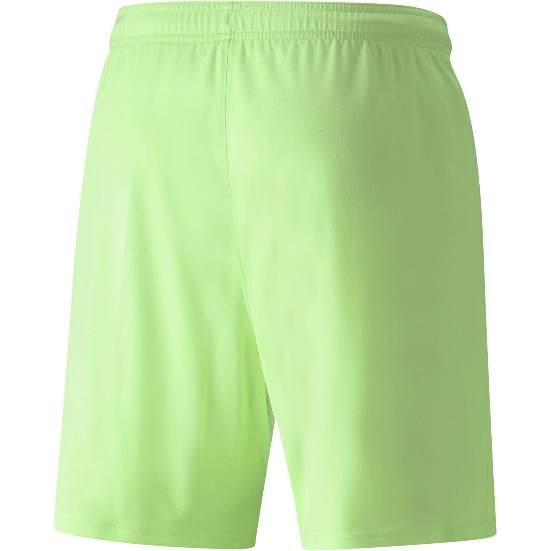 Lime-Black - Back - Puma Mens TeamLIGA Side Stripe Football Shorts