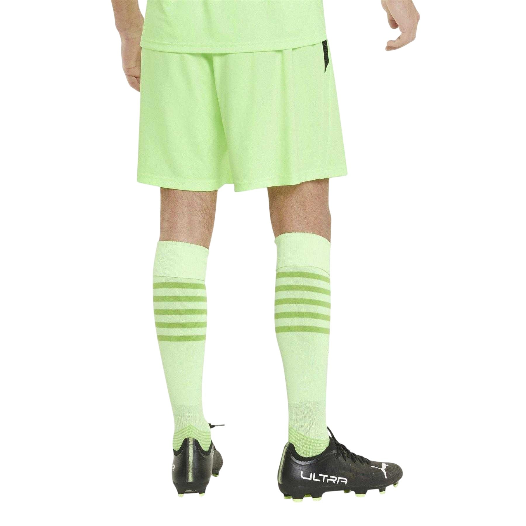 Lime-Black - Lifestyle - Puma Mens TeamLIGA Side Stripe Football Shorts