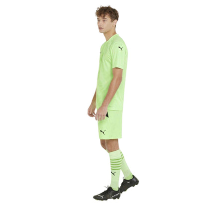 Lime-Black - Pack Shot - Puma Mens TeamLIGA Side Stripe Football Shorts