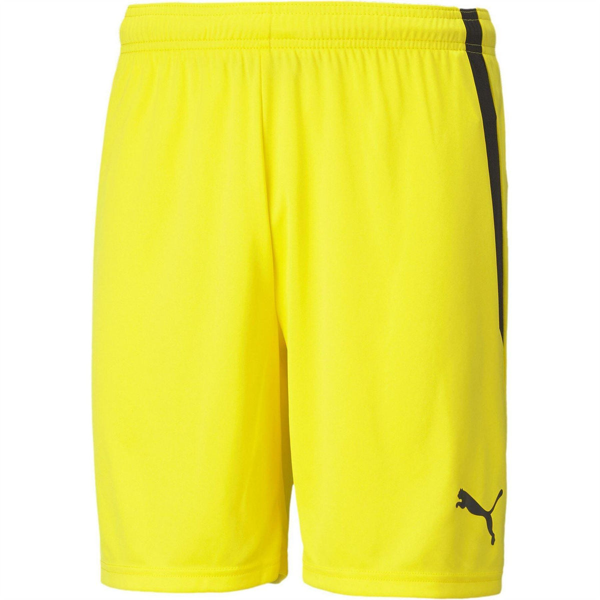 Yellow-Black - Front - Puma Mens TeamLIGA Side Stripe Football Shorts