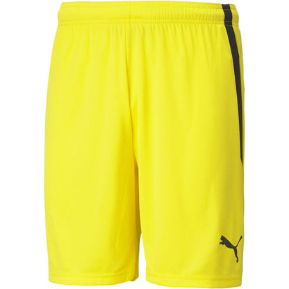 Yellow-Black - Front - Puma Mens TeamLIGA Side Stripe Football Shorts