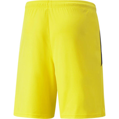 Yellow-Black - Back - Puma Mens TeamLIGA Side Stripe Football Shorts