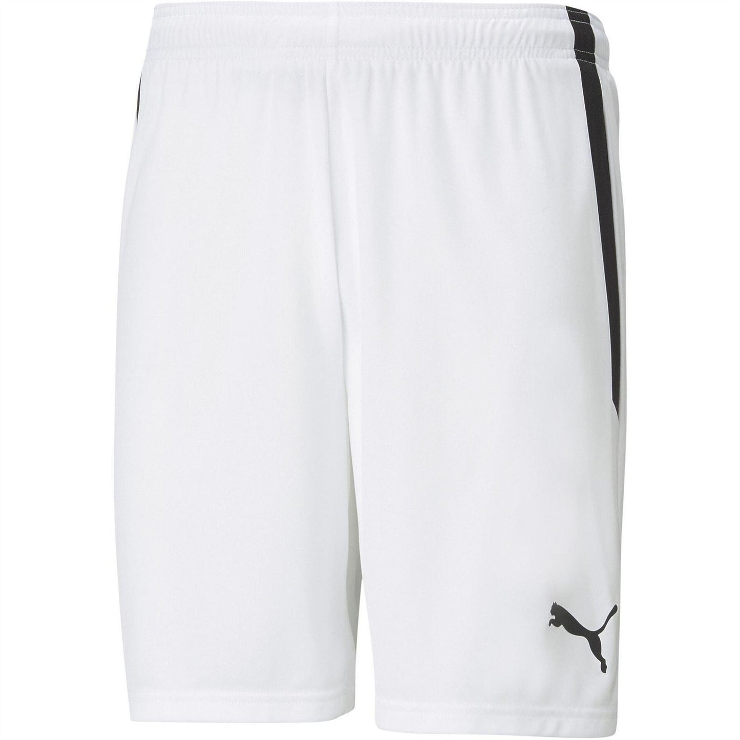 White-Black - Front - Puma Mens TeamLIGA Side Stripe Football Shorts