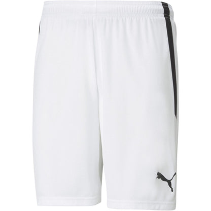 White-Black - Front - Puma Mens TeamLIGA Side Stripe Football Shorts