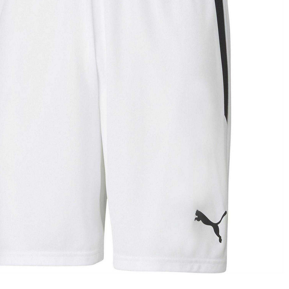 White-Black - Side - Puma Mens TeamLIGA Side Stripe Football Shorts