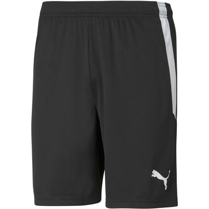 Black-White - Front - Puma Mens TeamLIGA Side Stripe Football Shorts