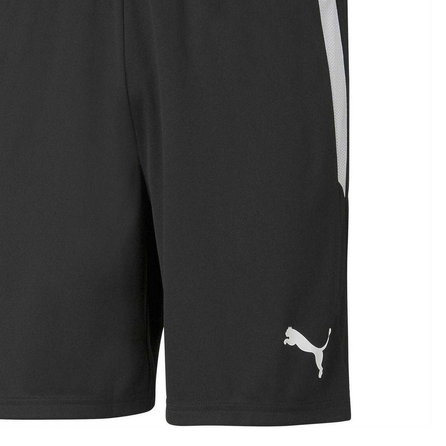 Black-White - Side - Puma Mens TeamLIGA Side Stripe Football Shorts