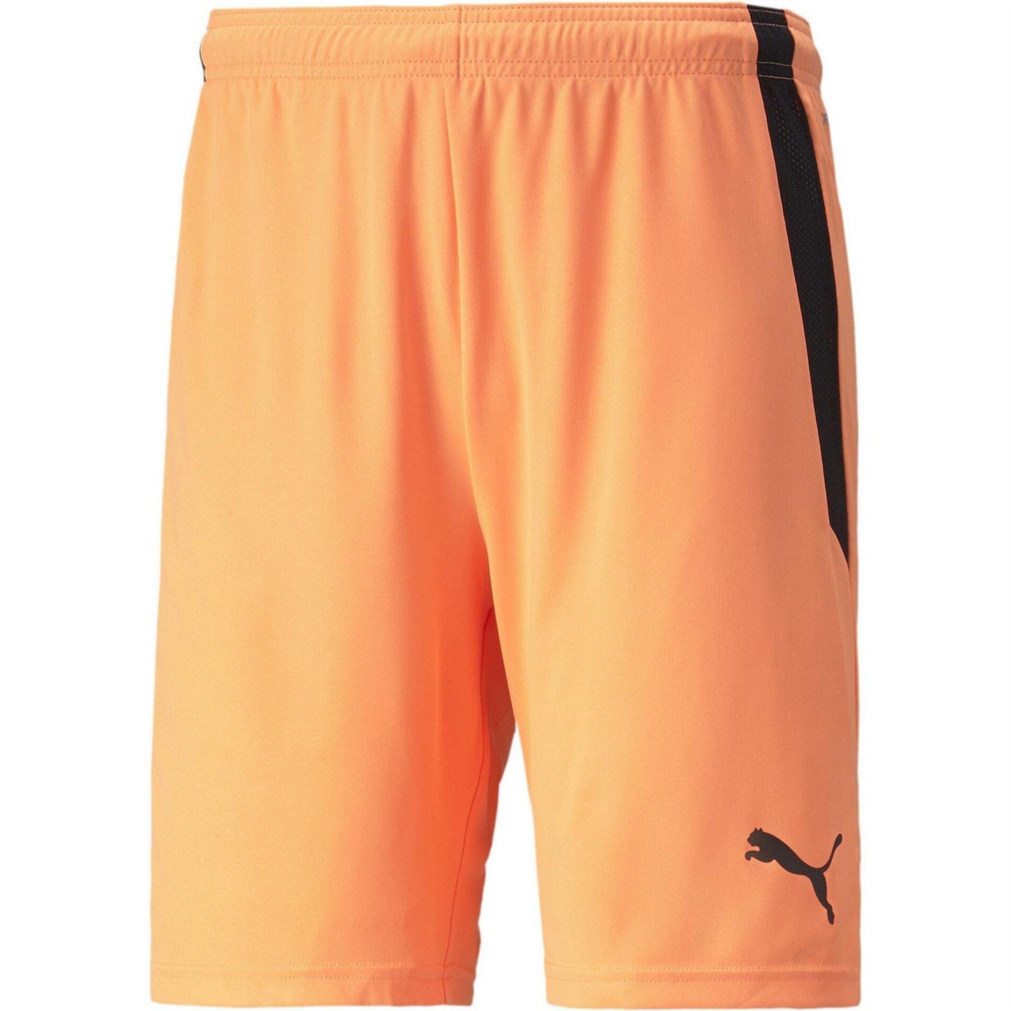 Neon Yellow-Black - Front - Puma Mens TeamLIGA Side Stripe Football Shorts