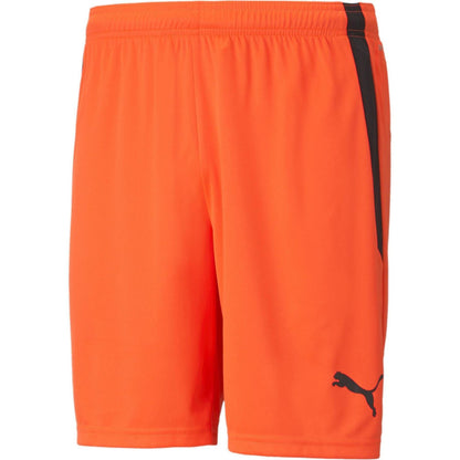 Red-Black - Front - Puma Mens TeamLIGA Side Stripe Football Shorts