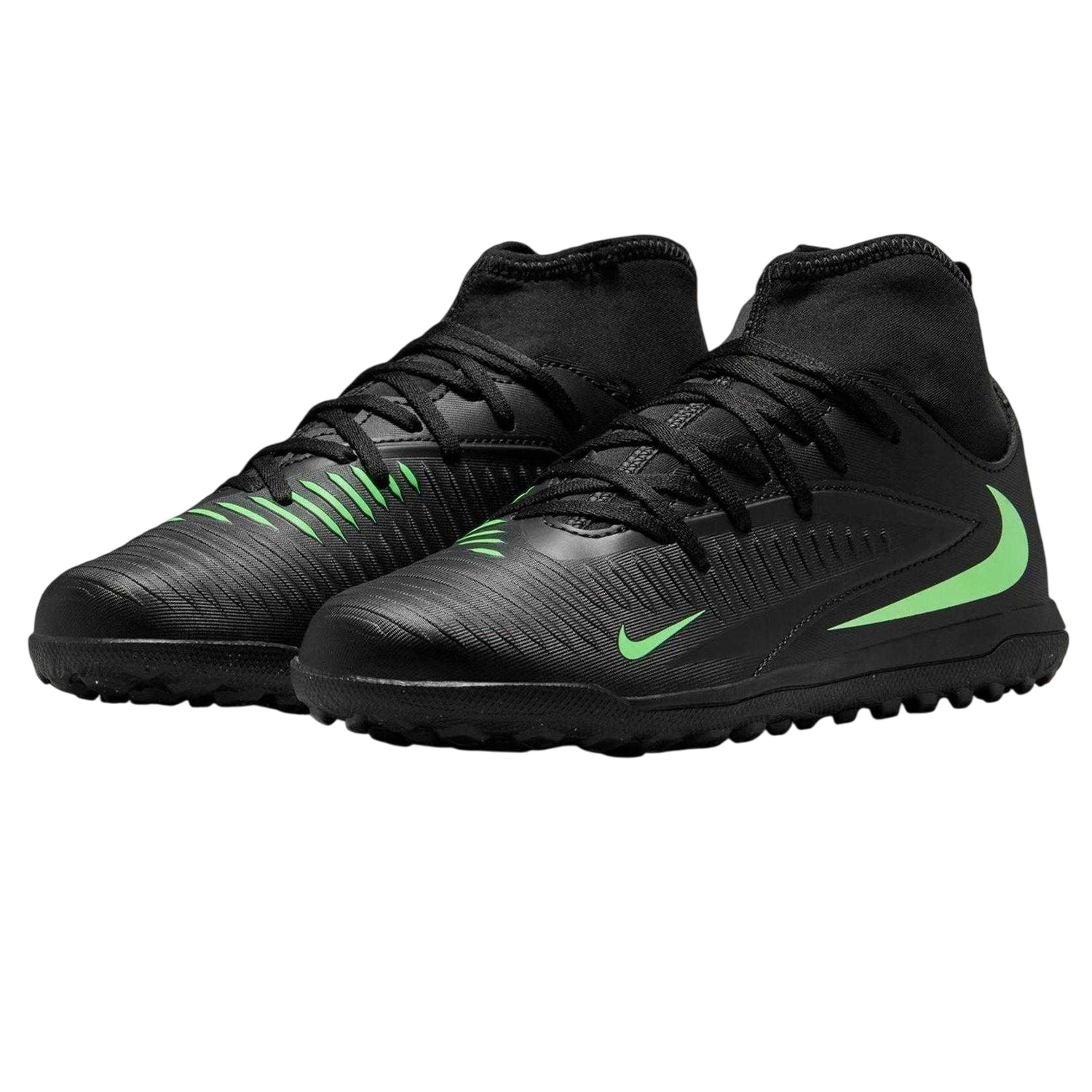 Black-Green - Pack Shot - Nike Childrens-Kids Club Astro Turf Trainers