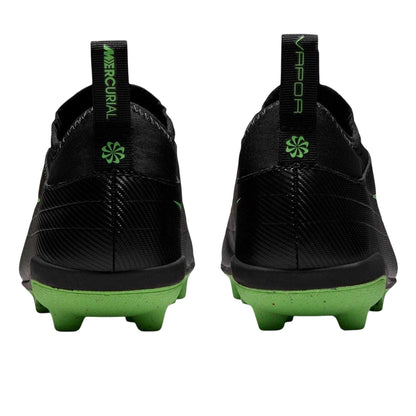 Black-Green - Back - Nike Childrens-Kids Firm Ground Football Boots