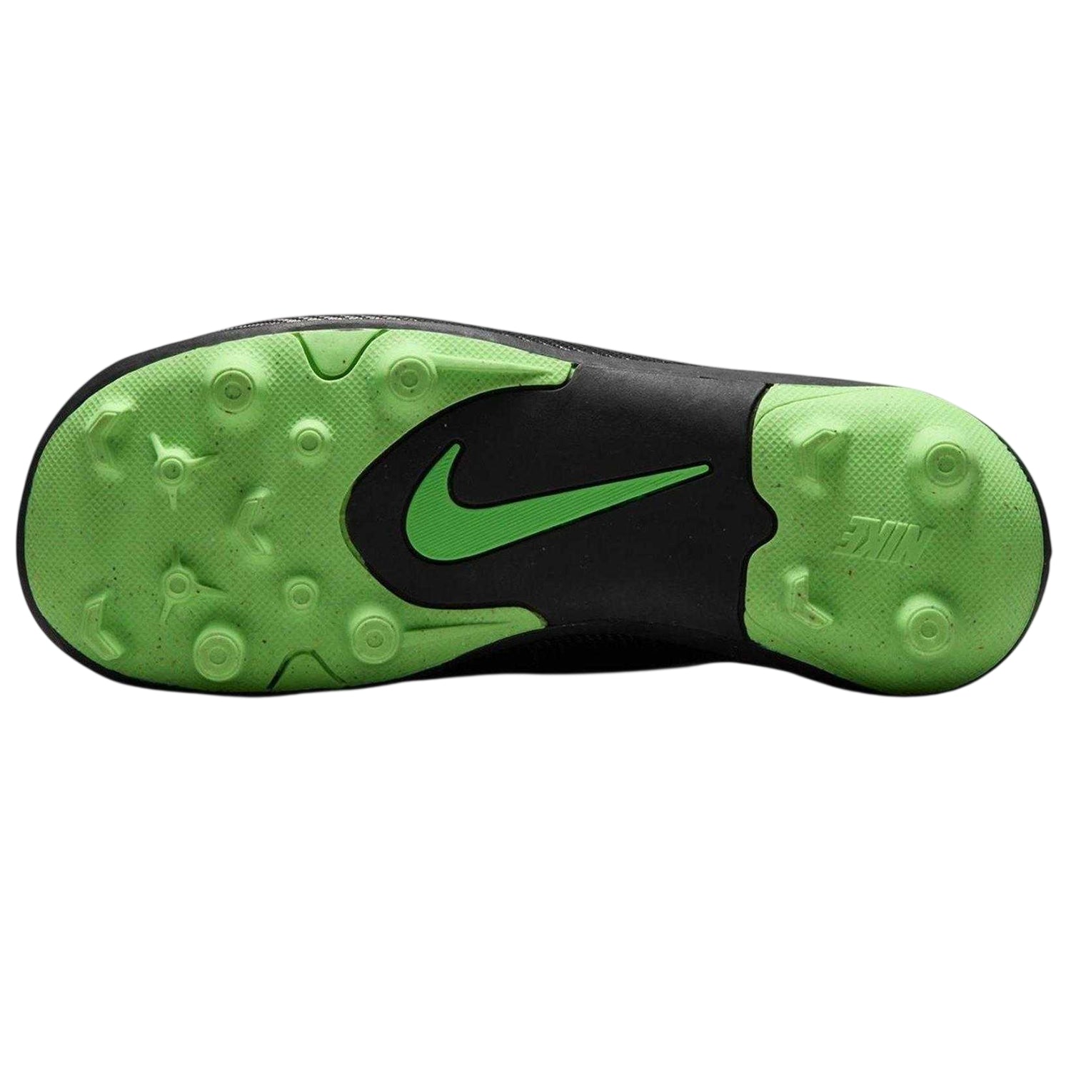 Black-Green - Side - Nike Childrens-Kids Firm Ground Football Boots