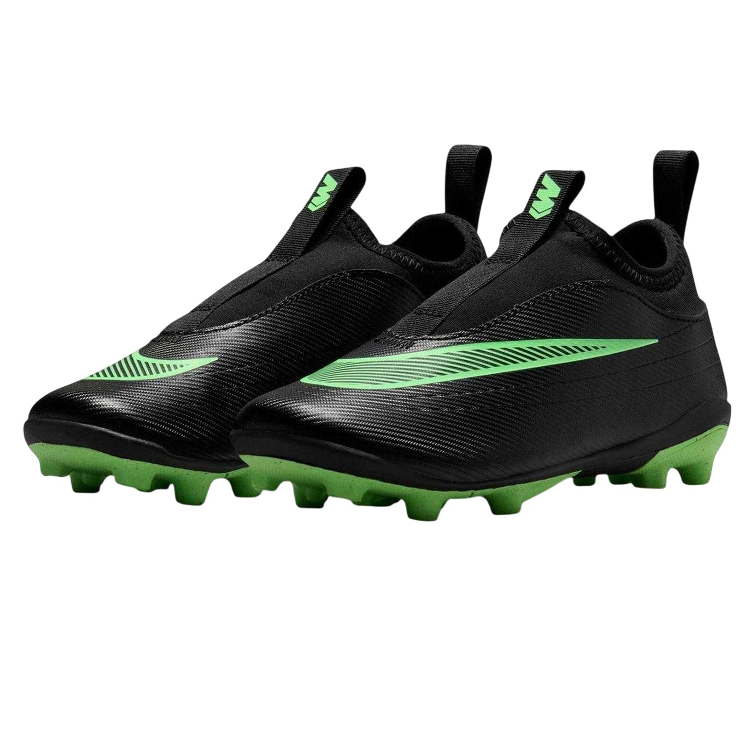 Black-Green - Pack Shot - Nike Childrens-Kids Firm Ground Football Boots